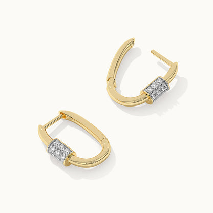 Rose | Twirl Diamond Hoops